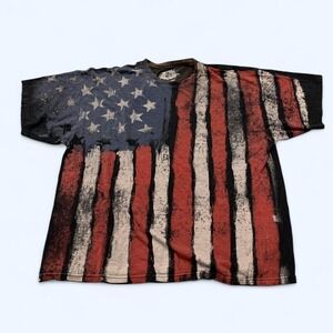 Vintage American Flag Distressed Graphic T-Shirt Sz 3XL